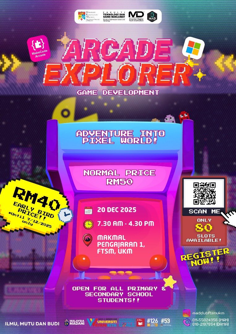 ARCADE EXPLORER - Adventure into Pixel World Workshop